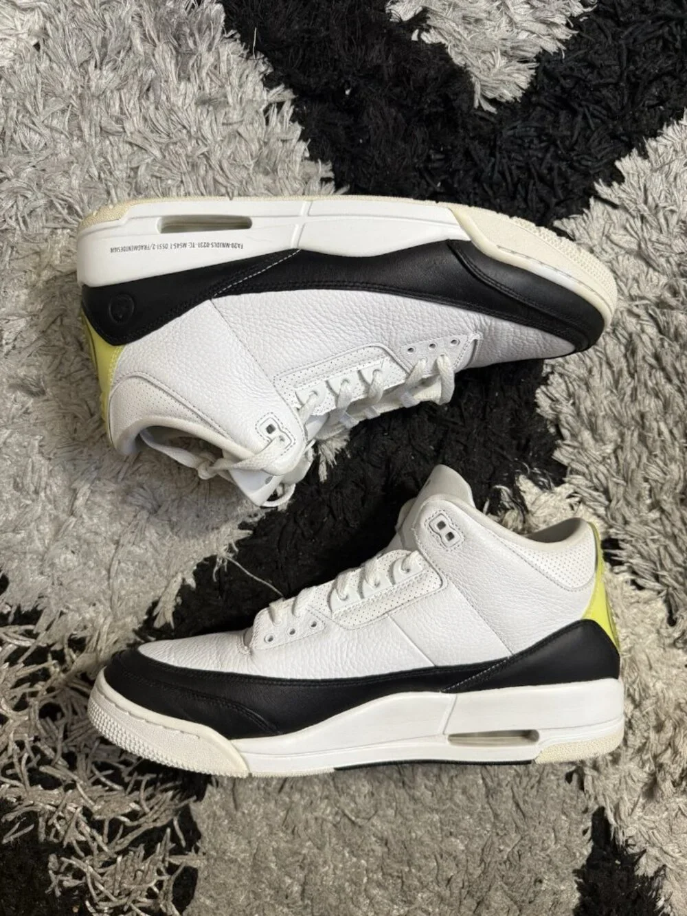 Air Jordan 3 Retro SP x Fragment Design White DA3595-100 Men's Size 13